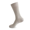 Wholesale Mens Ribbed Cotton Crew Business Socks Double Cylinder Man Solid Color Socks Manufacturer
