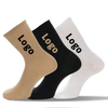 Men Women′s Athletic Crew Socks 100% Cotton Custom Knitted Letter Pattern Logo