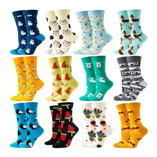 in-Stock Lady Boys Girls Hiking Autumn Anti-Bacterial Men′s Happy Socks Cartoon Tube Sport Dress Socks Business Man Cotton Socks