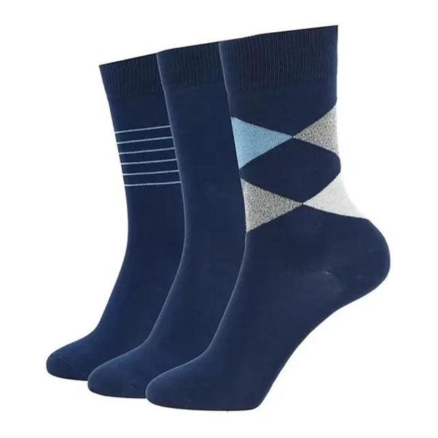 Men′s Breathable Odor-Resistant Knitted Crew Socks for Business Work