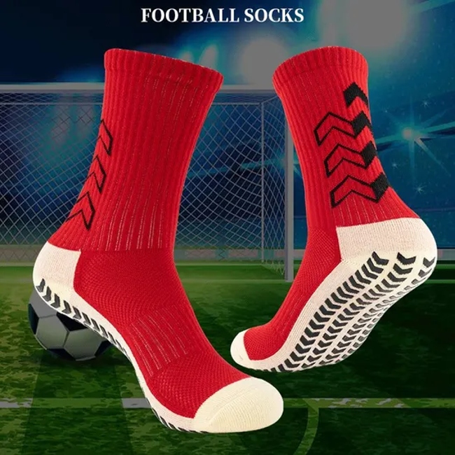 Fashion Custom Men Running Anti Slip Basketball Crew Football Sports Grip Socks