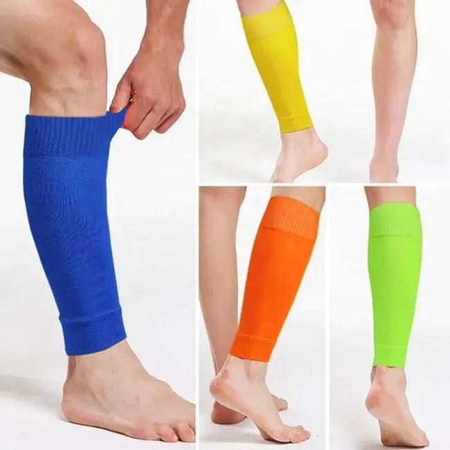 Custom Logo Footless Socks for Shin Guards Men Soccer Sock Sleeves Compression Football Sports Socks