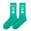 Unisex Women Men Custom Chinese Character Wholesale Cotton High Elastic Crew Socks