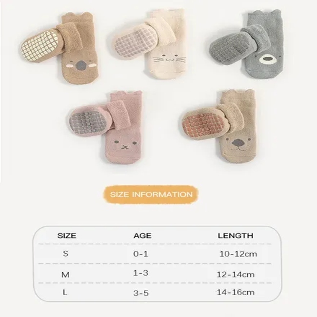 New Customized Cotton Cute Animal Toddler Anti Slip Socks Baby Kid Socks
