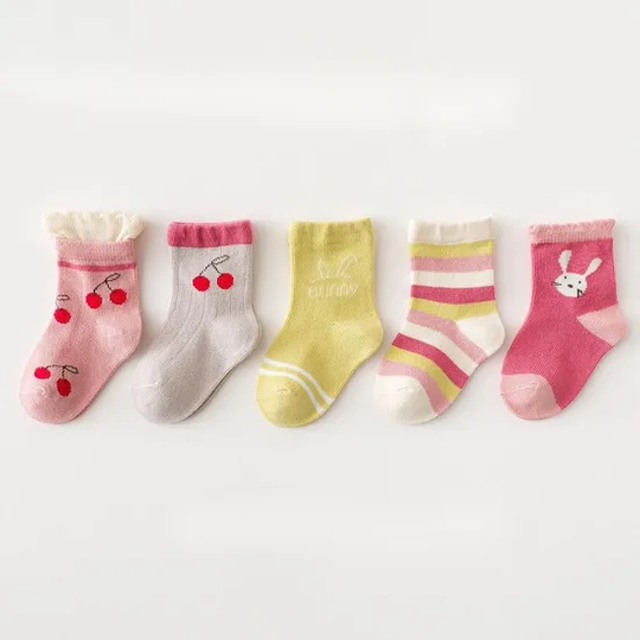 Customized Wholeseller Infant Kids Girls Boys Baby Cotton Stripe Jacquard Branded Socks OEM ODM Winter Autumn