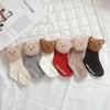 Fashion Autumn Kid Xmas Socks with D Bear Baby Socks Cotton Long Tube Girls Children Socks for Winter