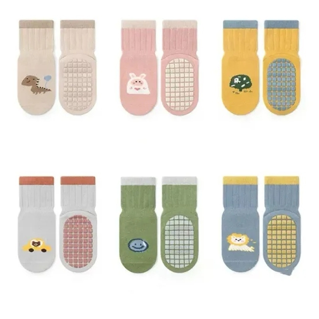Boys and Girls Wholesale Fashion Children Sock Cute Cartoon Baby Socks Anti Slip Cotton Crew Socks for Kids