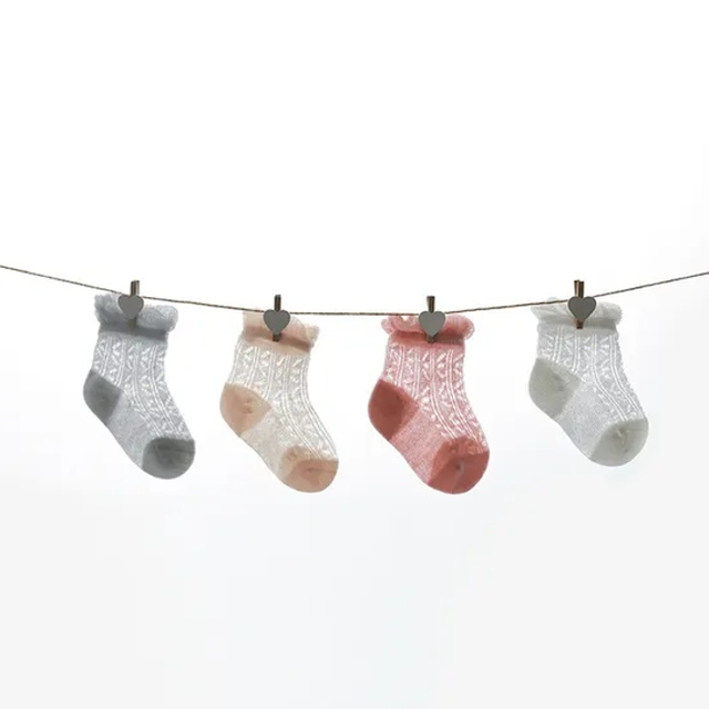  Ultra Thin Mesh Breathable Ice Silk Boneless Loose Socks Newborn Baby Socks