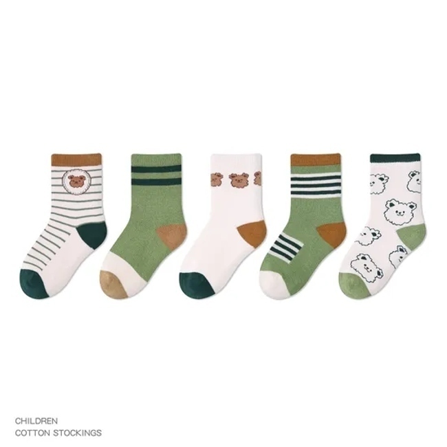 Cotton Eco Friendly Cartoon Animal New Born Anti Slip Baby Kids Socks