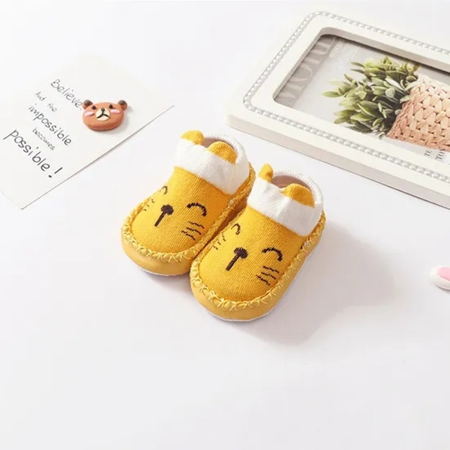 Toddler Baby Boys Girls Slippers Shoes Baby Infant First Walking Rubber Sole Floor Slippers Sock Shoes