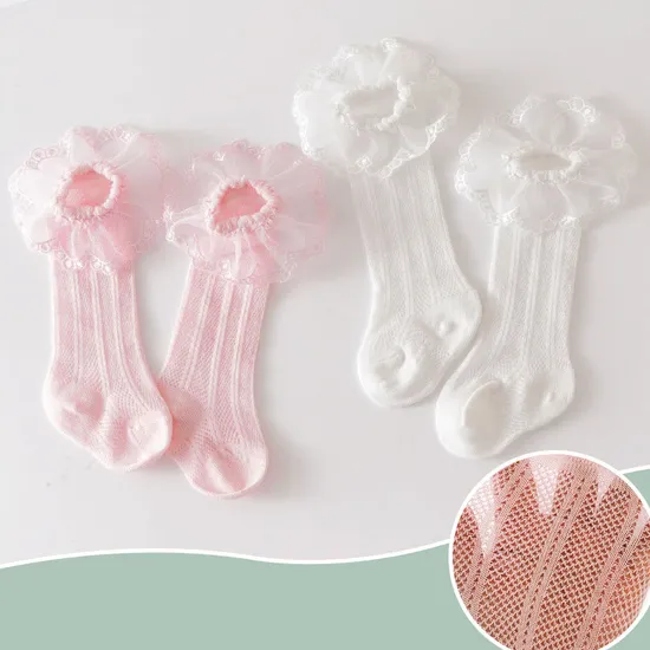 Summer Lightweight Mesh Baby Socks with Custom Branding Options