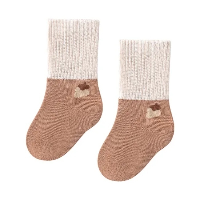 Cozy Autumn Cotton Baby Socks with Custom Logo Design