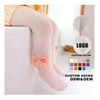 Low MOQ Cute Custom Logo Kids Newborn Packaging Wholesale Cotton Crew Baby Socks