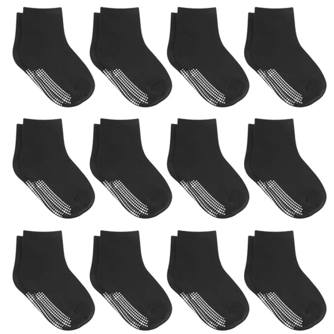 Non Slip Toddlers Grips Boys and Girls Crew Baby Socks