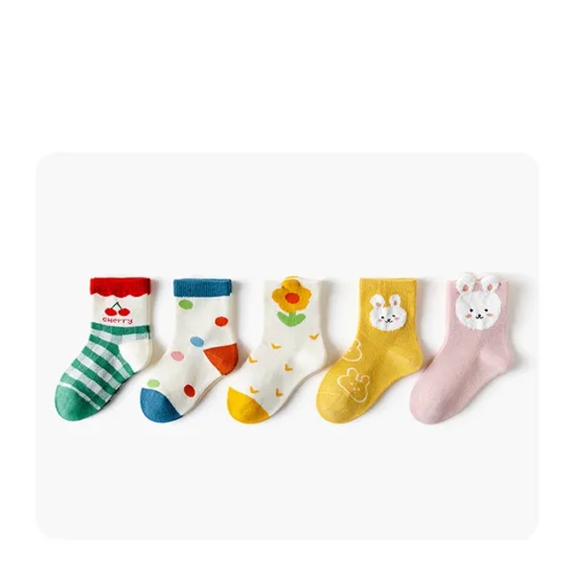 Cute Cartoon Children Tube Cotton Socks