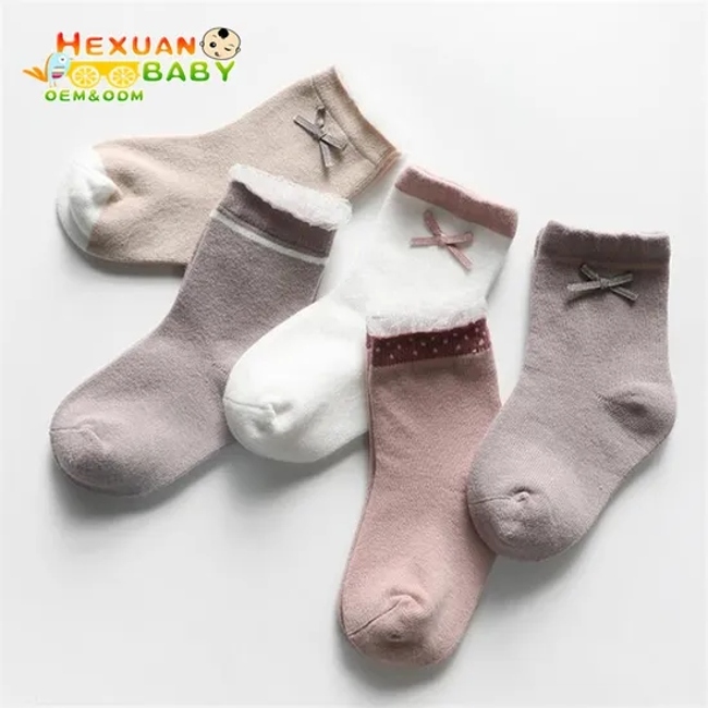 Unisex Cute Pattern Summer Baby Socks Soft Thick Organic Cotton Infant Toddler Grow Warm Crew Socks Pairs Pack