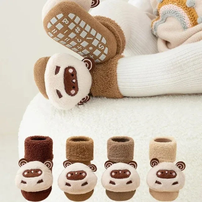  Sheep Cute Cartoon Thickened Organic Cotton Baby Shoes Socks Loose Mouth Years Non Slip Newborn Baby Socks