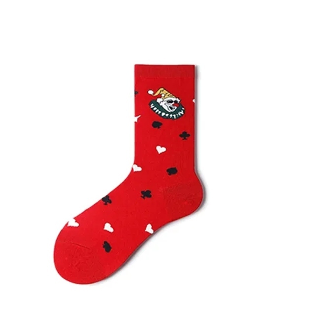 Wholesale Customized Baby Kids Factory Supplier Price Poker Pattern Men Women Socks