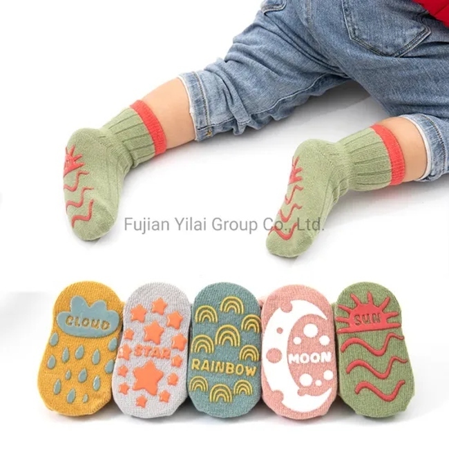 New Baby Socks Non Slip Floor Sock Infant Early Teaching Step Socks Children Cotton