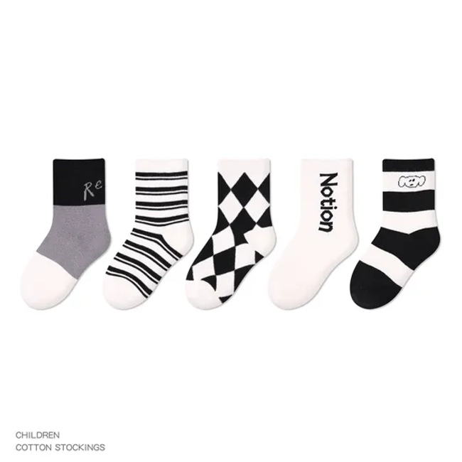 Wholesale Pairs Assort Knitted Colorful Cotton Baby Kids Crew Socks