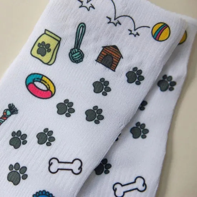 Dog Heads Baby Socks with % Skin Safe Tested Silicone Dots