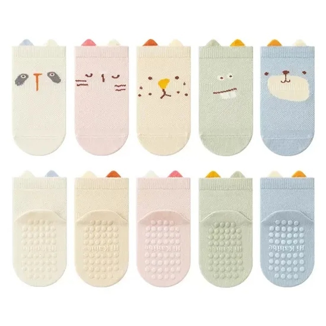 Wholesale Boys and Girls Cartoon Kids Net Sock Custom Anti Slip Children Sock % Cotton Crew Socks for Baby