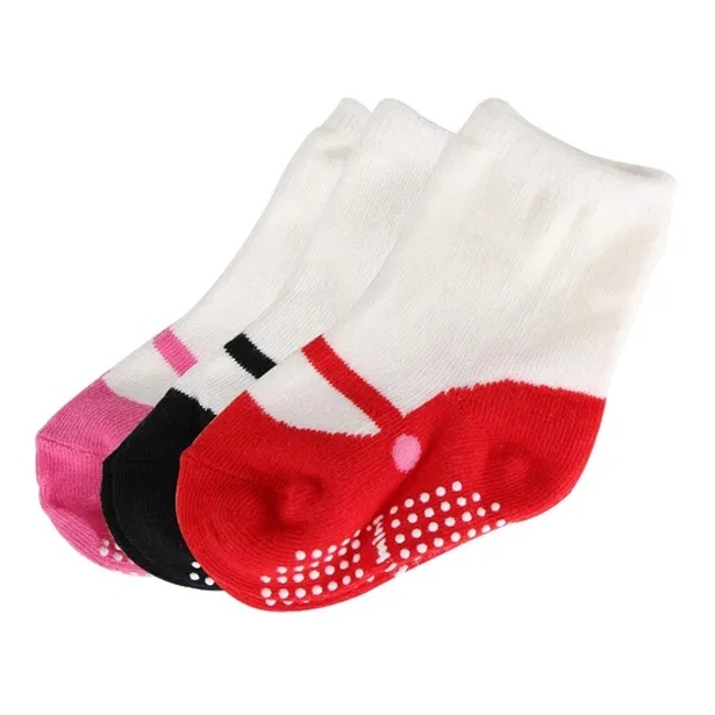 Cute Non Slip Covered Baby Shoes Socks for Newborn Floor First Walker