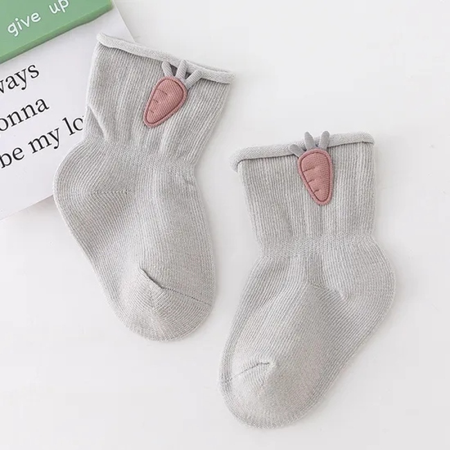 Wholesale Plain Color Free Sample Cute High Quality Cotton Soft Baby Socks Trampoline Socks for Baby
