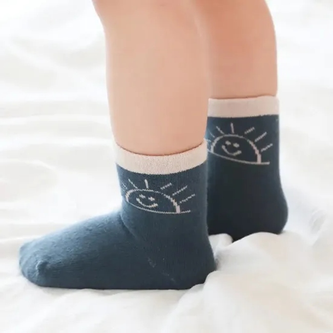 Custom Design Wholesale Breathable Ribbed Infant Baby Girl Socks Organic Cotton Colorful Cotton Kids Socks