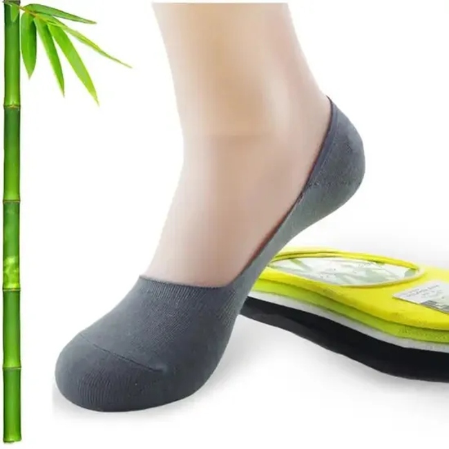 Customized Eco Friendly Men Bamboo Anti Slip Socks Breathable Short Sock