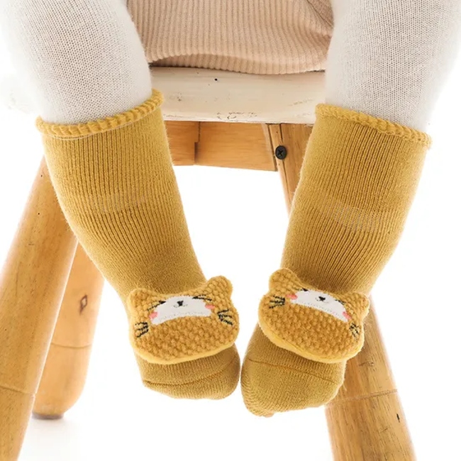 Warm Thickened Baby Socks Dolls Cartoon Anti Slip Children Floor Socks Slipper Socks Shoes Cute Kids Socks