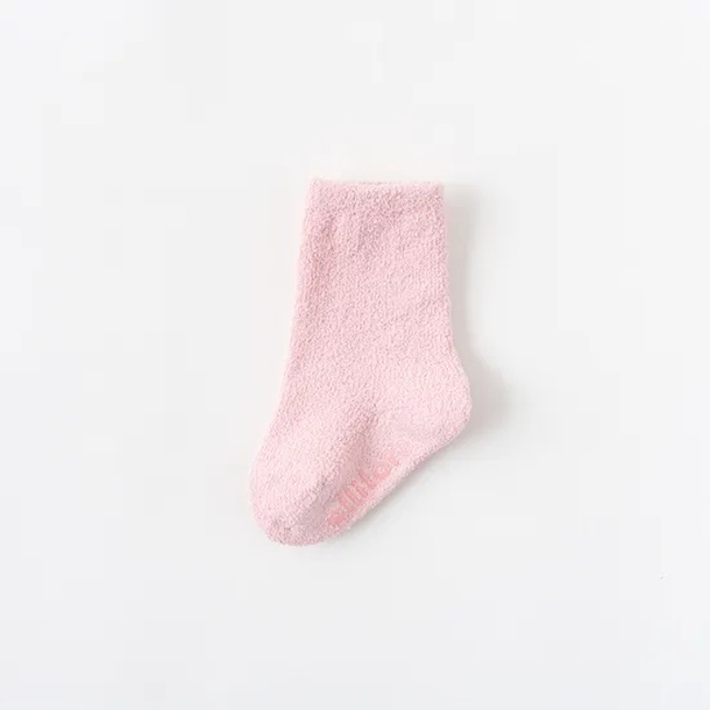 Custom Multi Color Unisex Baby Kids Wholesale Cotton Non Slip Fuzzy Socks