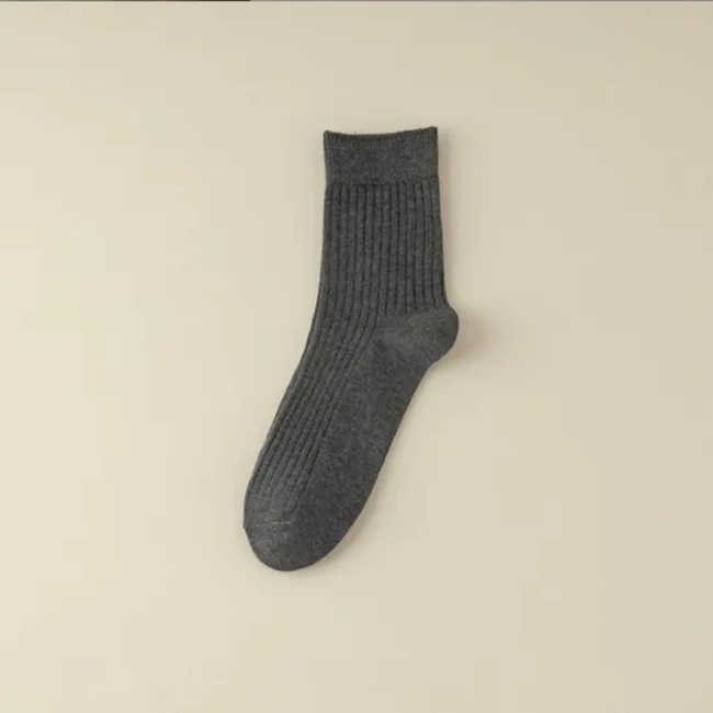 Cotton Crew Socks for Men Fall Winter Long Warm Antibacterial Business Casual