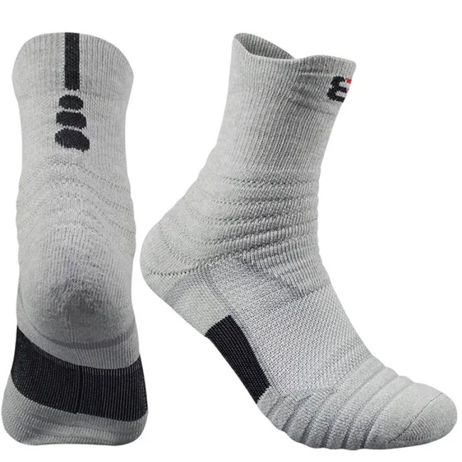 Wholesale Half Terry Cushioned Basketball Socks Women Men High Quality Thick Sport Active Running Socks Summer Spring Crew