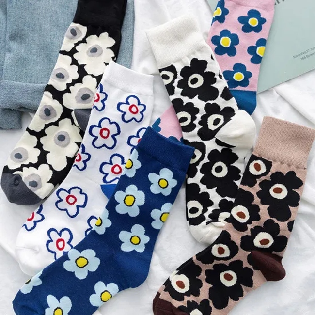 High Quality Fashion Women Crew Flower Slouch Tutu Socks