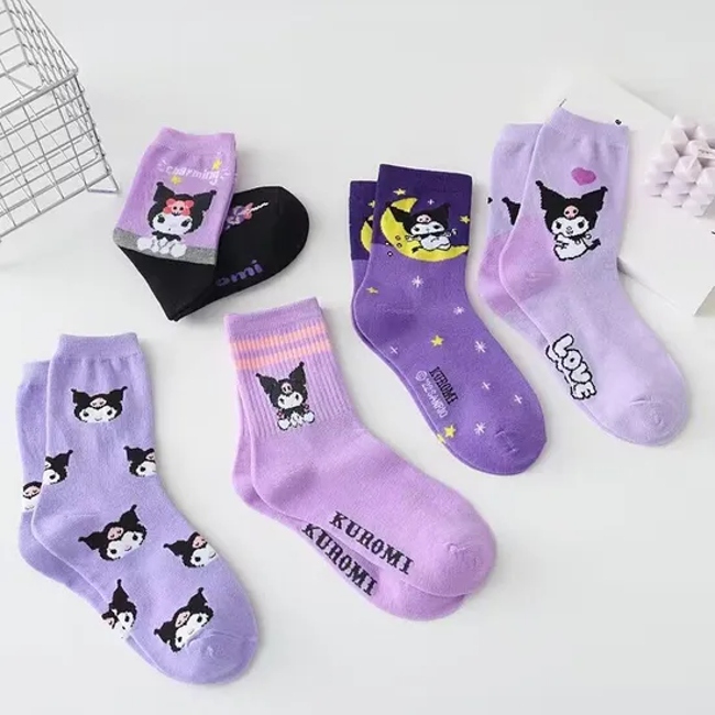 Ruunjoy Pattern Crew Socks Soft Breathable Socks for All Seasons Wearing Women′s Stockings Hosiery Girls Medium Socks Kawaii