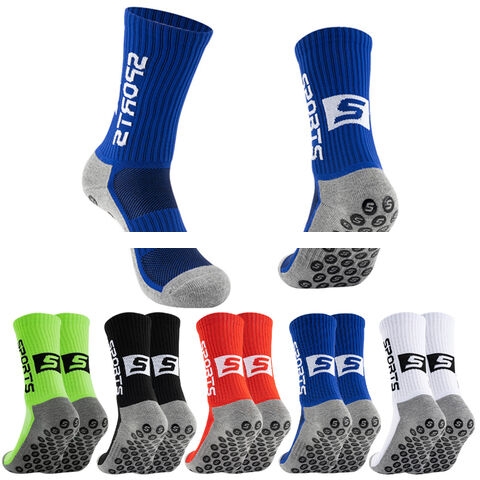 Professional Unisex Youth Football Soccer Socks Custom Print Non Slip Crew High Sports Socks Knitting
