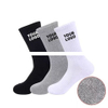 Unisex Cotton Cushion Plain White Black Grey Crew Training Athletic Custom Sports Socks