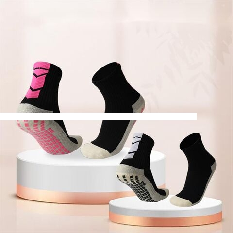 Hot sale Glued anti slip thickened towel bottom mid tube sports socks workout running