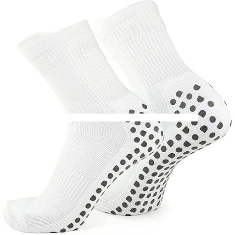 Wholesale High Quality Crew Embroidery Print Compression Socks Designer Soccer Sport Anti Slip Custom Football Grip Socks