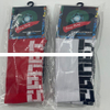 Youth Casual Sporty Polyester Football Socks High Crew Sweat Absorbent Fitness Bottom Print for Outdoor Training