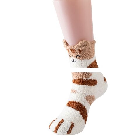 Low Moq High Quality Knitting Jacquard Design Custom Sport Socks Unisex Size Fluffy Socks
