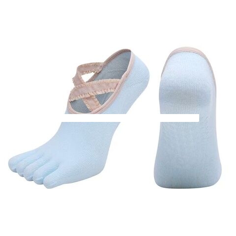 Source factory five finger socks yoga socks Breathable comfortable non slip custom grip logo Pilates women s socks