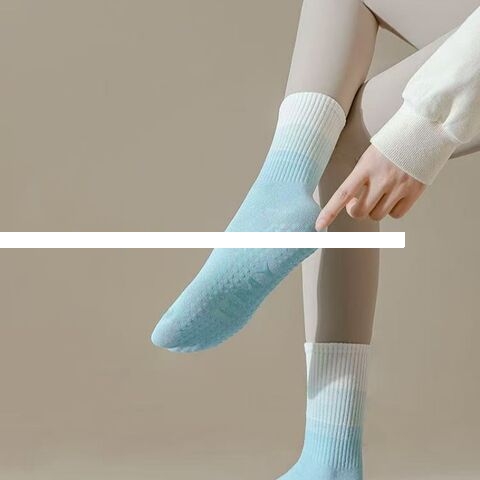 Gradient Yoga socks Candy Color custom logo socks Free samples high quality indoor Pilates socks