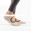 Source Factory five finger socks Lace yoga socks Breathable comfortable non slip custom grip logo Pilates women s socks