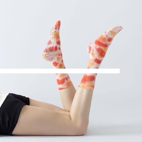 Hot sale Tie Dyed Long Versatile Colorful Moisture wicking Power Running Socks