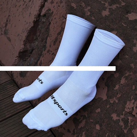 Hot Sell Colourful Grid Jacquard Knitting Pure Cotton Recycled Sustainable Custom Logo Cycling Sports Socks
