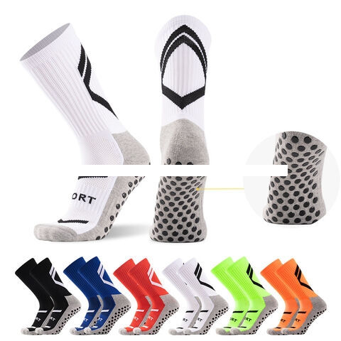 Football Grip Socks Adhesive Non slip Sport Socks Thick Towel Bottom Crew Fitness Custom Logo Socks