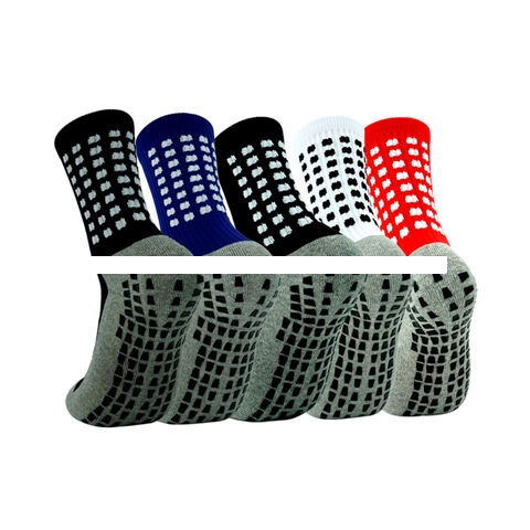 Best selling Non Slip men s Sport Socks Anti Slip Custom Buck Crew White SockBasketball Socks