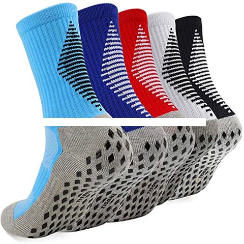 Wholesale Custom Design Unisex Football Grip Socks Women Durable Anti Slip Men Soccer Sports Socks